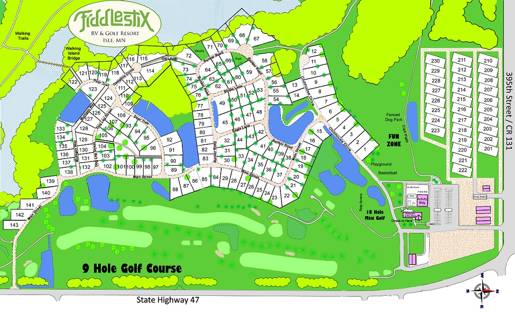 RV Resort Map Fiddlestix RV Resort